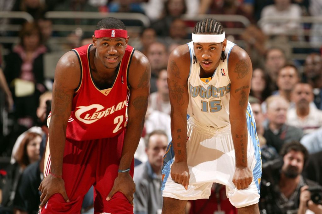 LeBron James and Carmelo Anthony meet only for the second time in the playoffs in their long NBA careers.