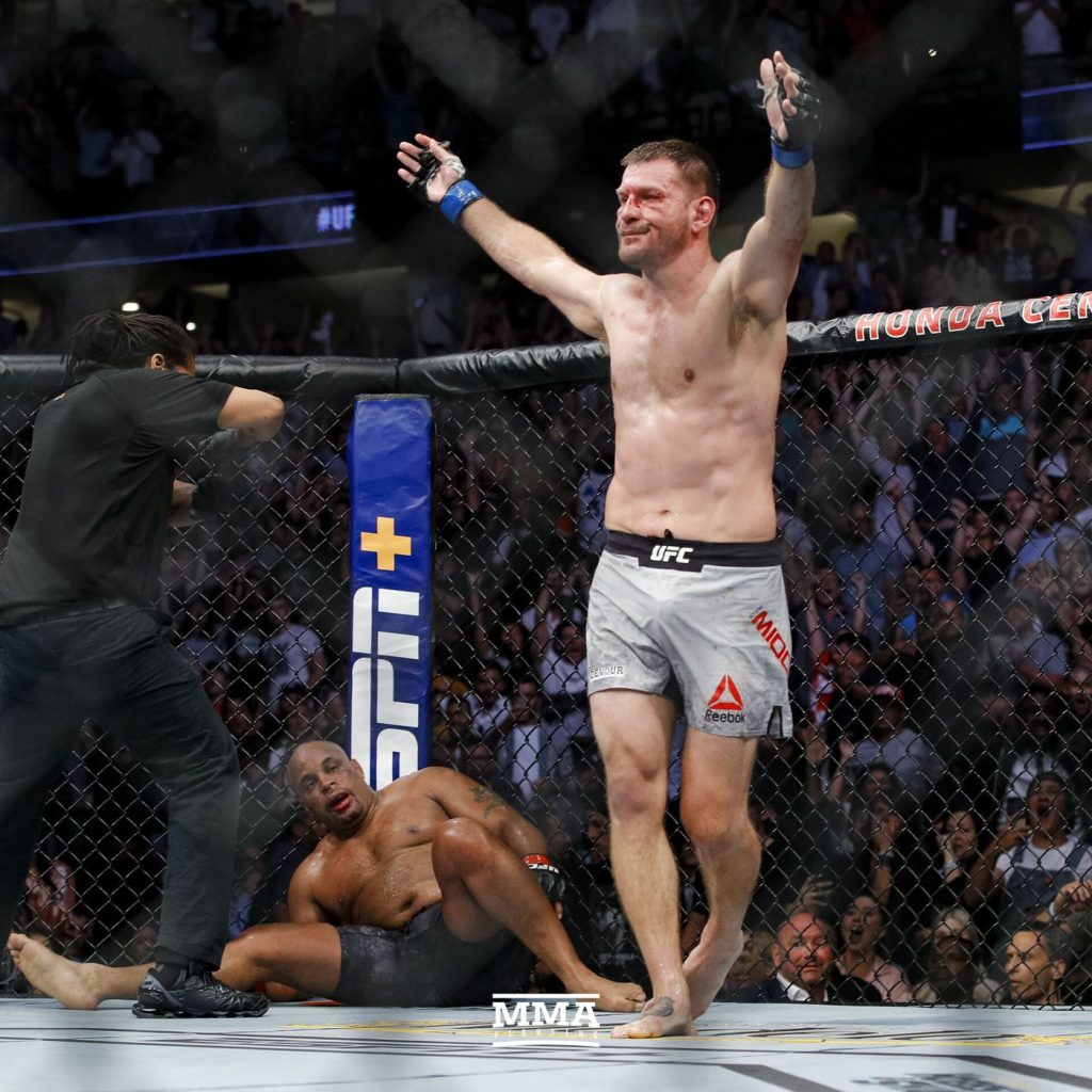 Stipe Miocic beat Cormier in their last two meetings.