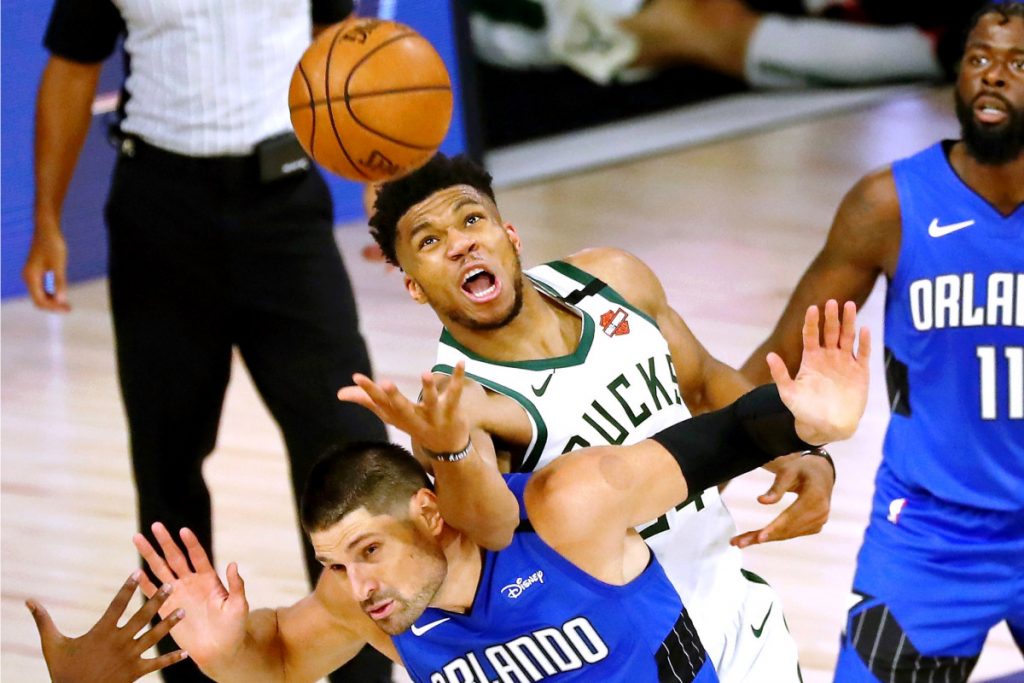 Giannis Antetokounmpo has led the Bucks to the best defensive rating in the league.