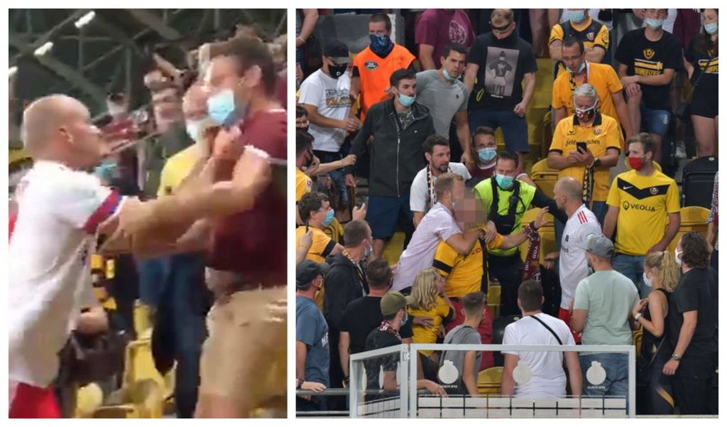 Brock 'Leistner': Hamburg's Toni Leistner clashes with fan in the stands after being abused 4 Leistner