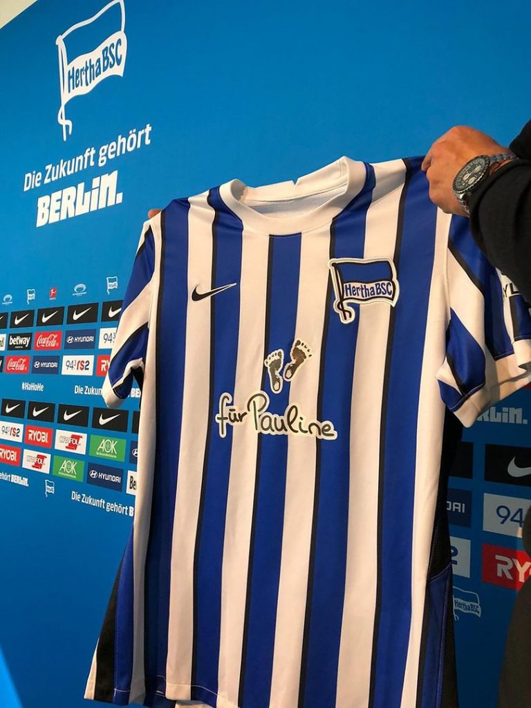 Here's why Hertha BSC's jersey in the next match will have 'für Pauline' written on it - THE SPORTS ROOM