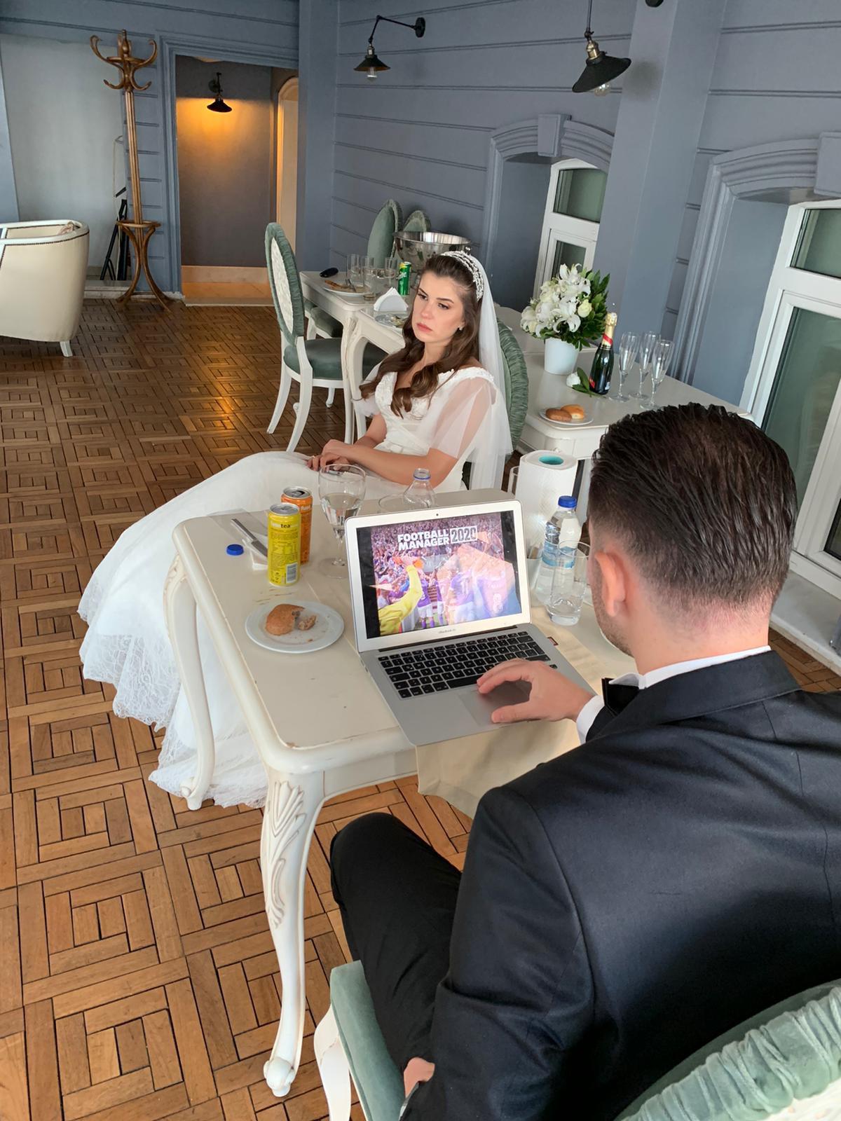Crazy priority: 28-year old plays Football Manager, on his wedding day! - THE SPORTS ROOM