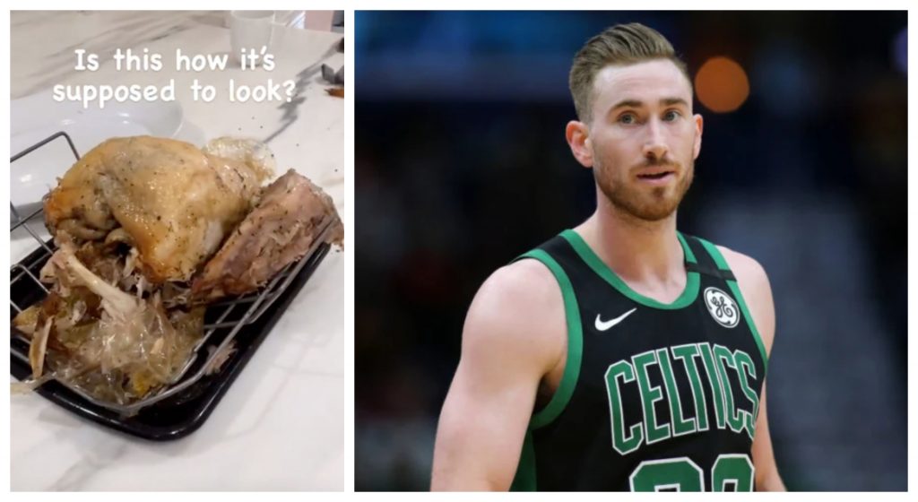 Watch: Gordon Hayward messes up his Thanksgiving turkey in epic fashion 2 Hayward