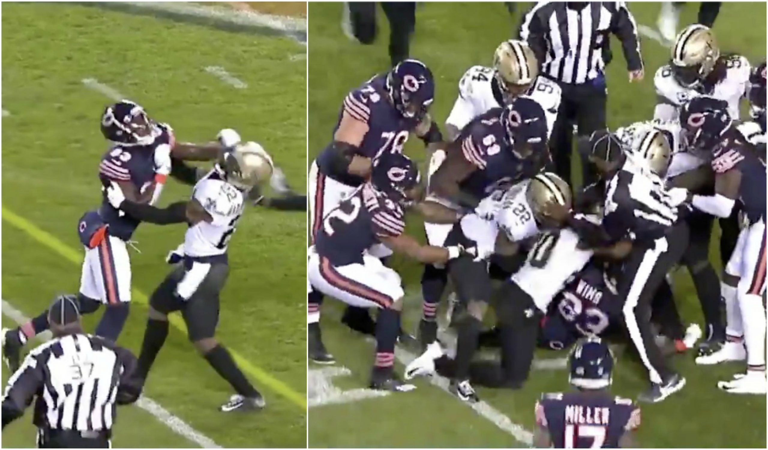 Watch: Javon Wims swings at CJ Gardner-Johnson during Saints vs Bears 4 Gardner-Johnson