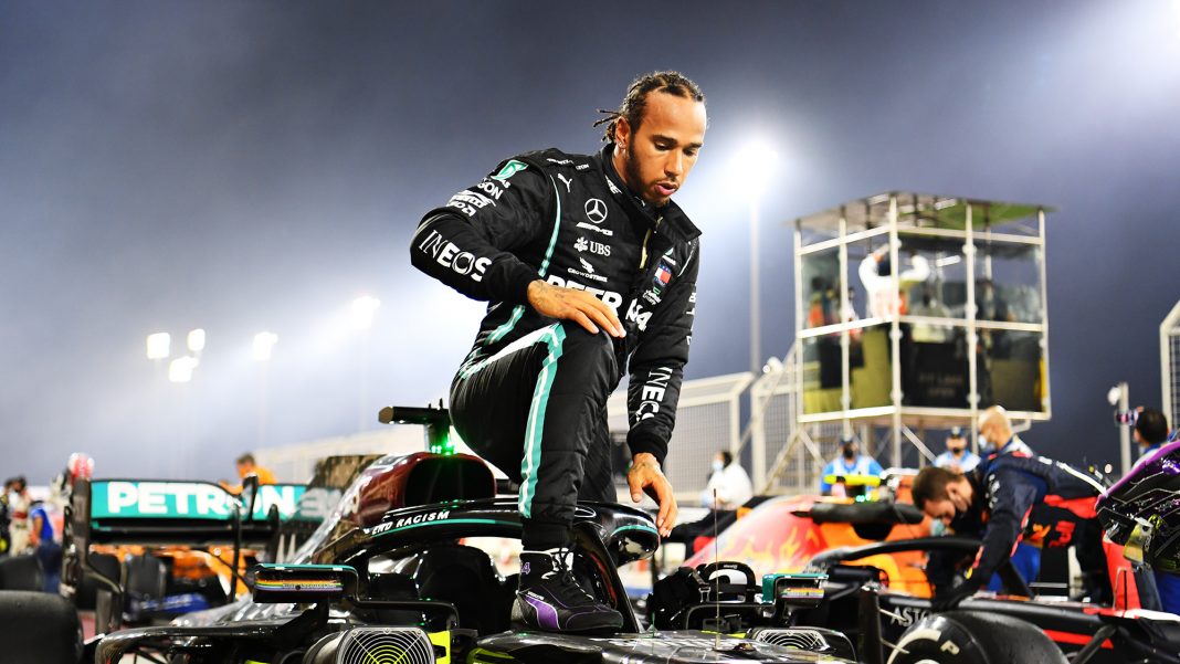 Lewis-Hamilton-climbs-out-of-his-Mercedes-at-the-end-of-the-2020-Bahrain-Grand-Prix Hamilton