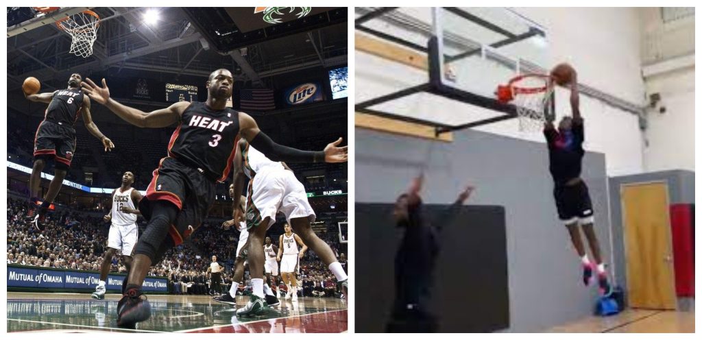Dwyane Wade recreates iconic alley-oop with son Zaire 