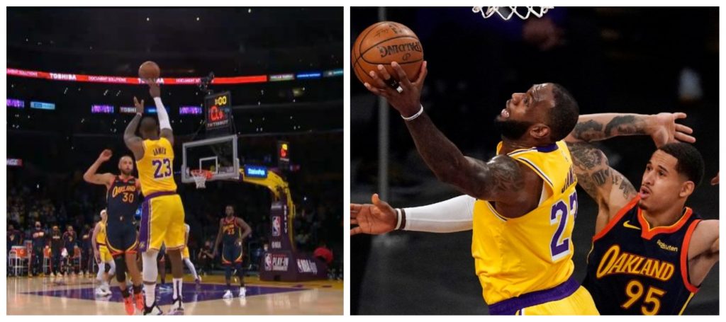 WATCH: LeBron James hits stunning 34-foot clutch three-pointer to send Lakers into the playoffs 2 WATCH: LeBron James hits stunning 34-foot clutch three-pointer to send Lakers into the playoffs