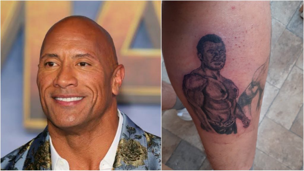 The Rock's fan flaunts a tattoo as a homage to Rocky Johnson - THE SPORTS ROOM
