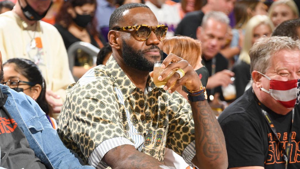 LeBron James attends Game 5 of the NBA Finals at Phoenix 