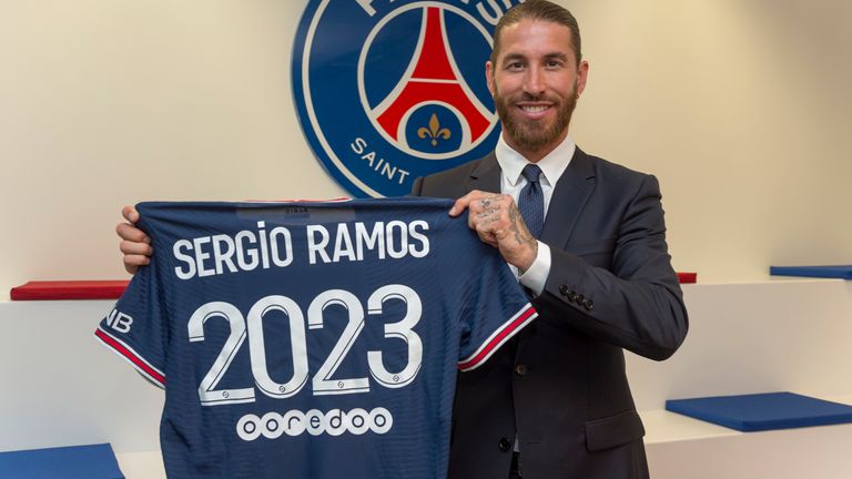 PSG sign Sergio Ramos on a two-year deal 
