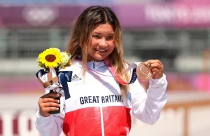 Sky Brown: Great Britain's shining star wins bronze in the women's skateboarding  event