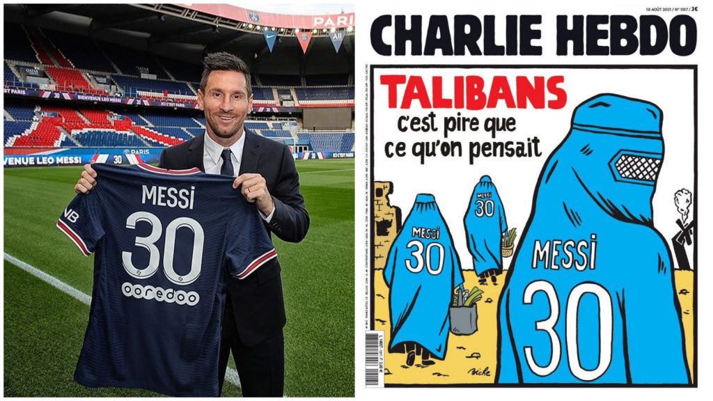 Lionel Messi entailed in Charlie Hebdo's latest cartoon regarding the Taliban! - THE SPORTS ROOM