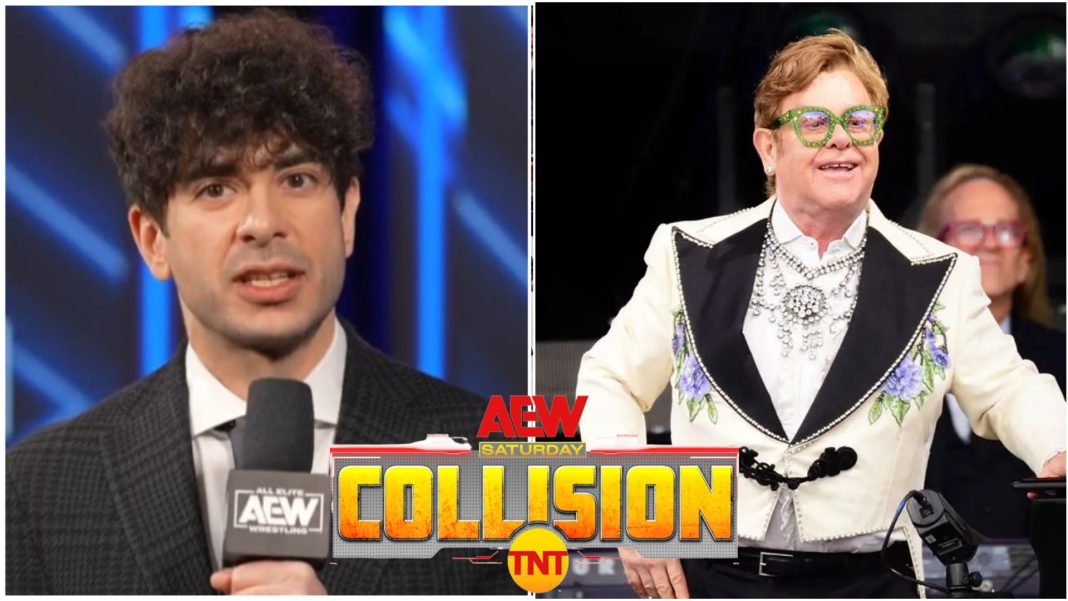 tony khan elton john collision tony khan elton john collision