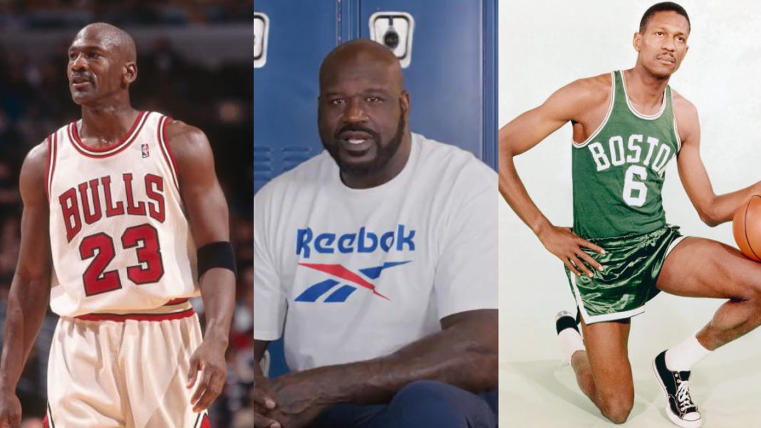 shaquille o'neal mj bill russell shaquille o'neal mj bill russell