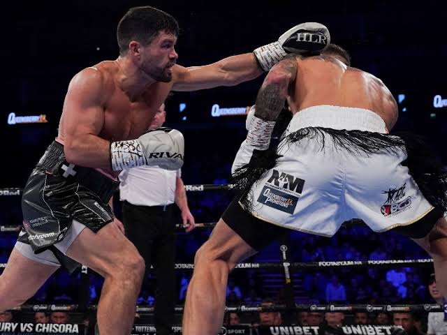 John Ryder relentlessly stood up despite being knocked down four times, by Jaime Munguia