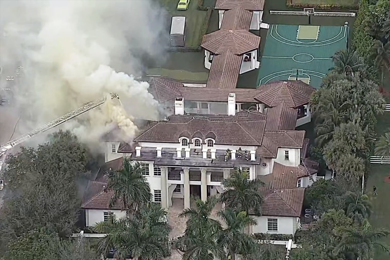 Tyreek Hill's house on fire