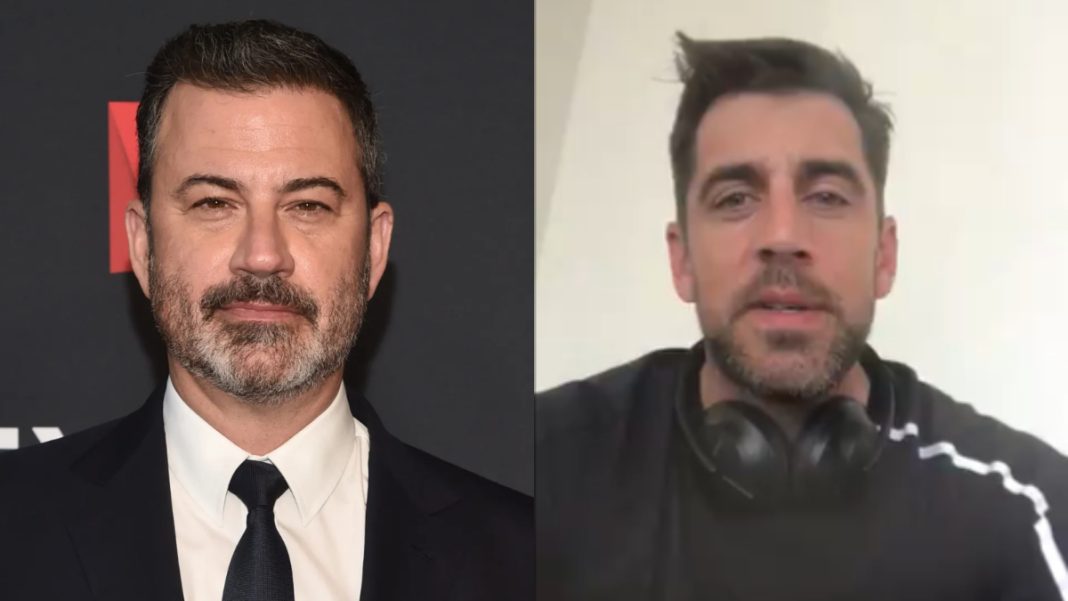 jimmy kimmel aaron rodgers (1) jimmy kimmel aaron rodgers (1)