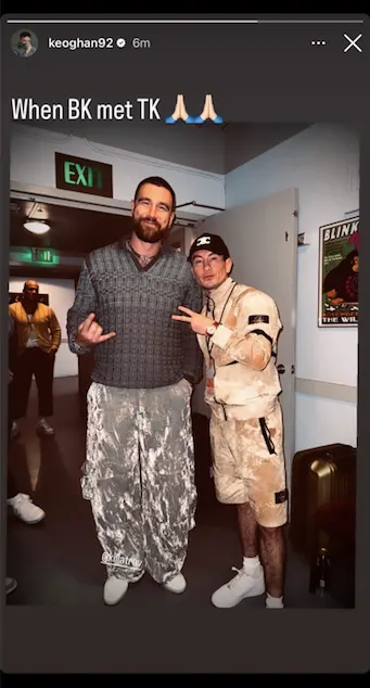Travis Kelce and Barry Keoghan Have Unexpected Backstage Encounter at Justin Timberlake’s Concert - THE SPORTS ROOM