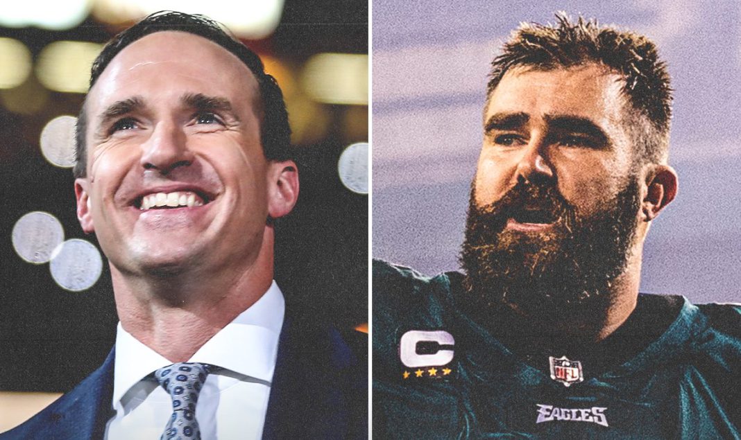 jason kelce Drew Brees