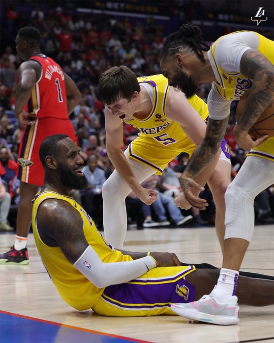 Los Angeles Lakers Triumph: Lebron and Team Celebrates Victory Over Pelicans in the Play-In Tournament - THE SPORTS ROOM