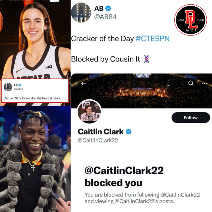 Antonio Brown Gives a Four Word Response to Caitlin Clark Blocking Him on Social Media - THE SPORTS ROOM