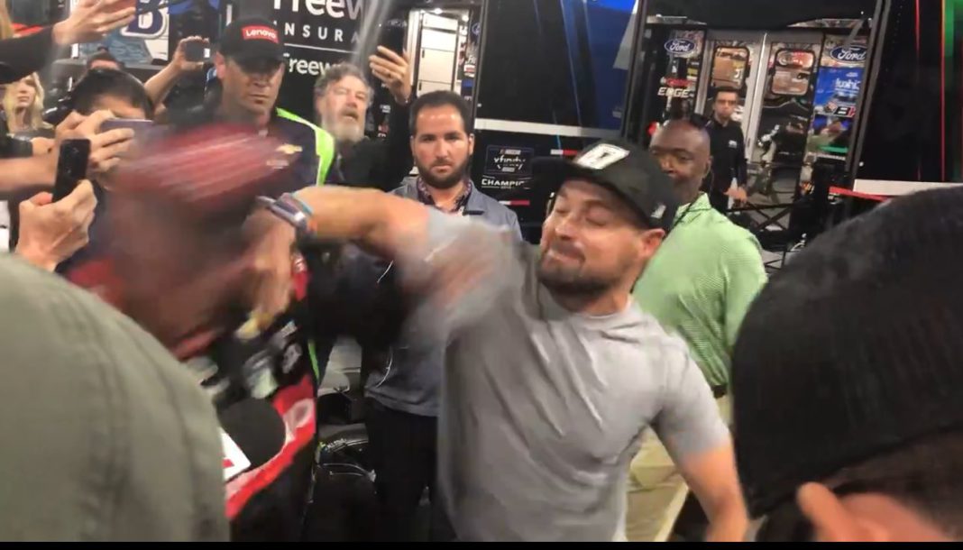GN_Ox5zWgAAgoyH Ricky Stenhouse Jr. Throws Punch at Kyle Busch After All-Star Race