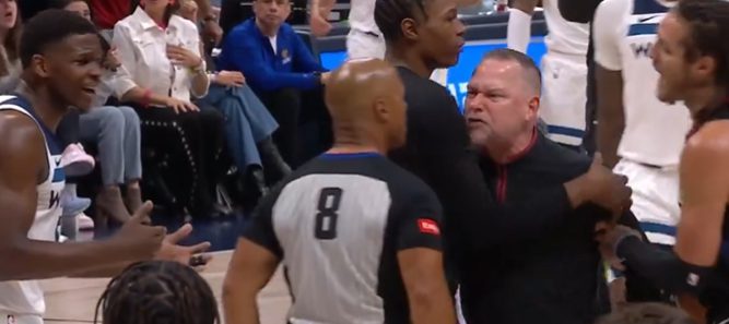 Watch: Denver Nuggets Coach Michael Malone Lose His Cool and Take it All Out On The Referee - THE SPORTS ROOM