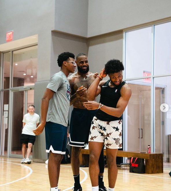 Watch: LeBron James' Son Bronny James Get Emotional After Getting Picked By the Lakers - THE SPORTS ROOM