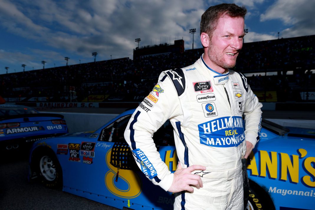 dale-earnhardt-jr-driver-of-the-hellmanns-chevrolet-stands-news-photo-1592514848 Dale Earnhardt Jr. Discusses JRM Cup Series Drivers and Charter Plans