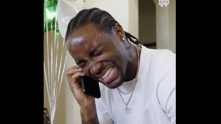 Fans are crying over a Notre Dame prospect’s heartfelt NFL draft call