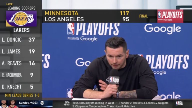 JJ Redick discusses what went wrong for the Lakers in Game 1